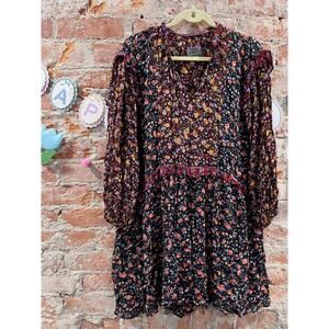 Anthropologie Helene Sheer Waist Drop Tunic Dress
